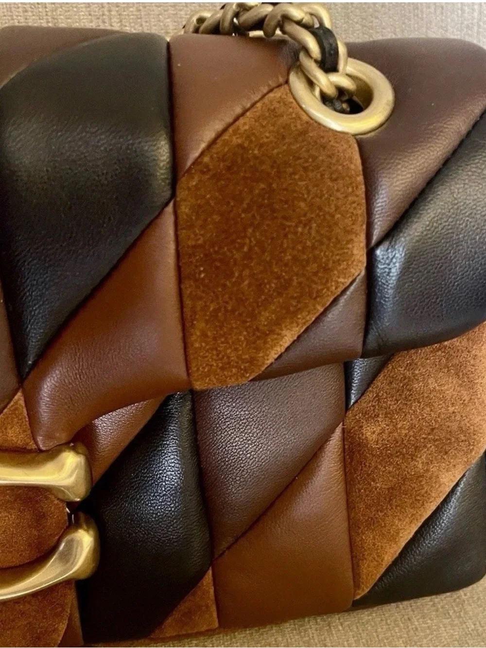 Coach  Genuine Leather & Suede Patchwork Tabby 20  NWT Timeless 🎁